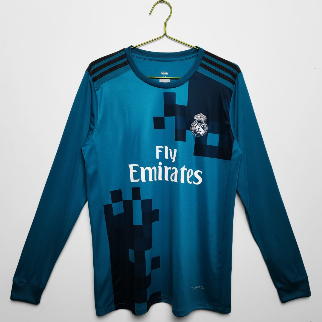 2017-20018 Maillot Retro Real Madrid Third  Manches Longues