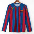 2005-2006 Maillot Barcelone Domicile Rétro  Manches Longues
