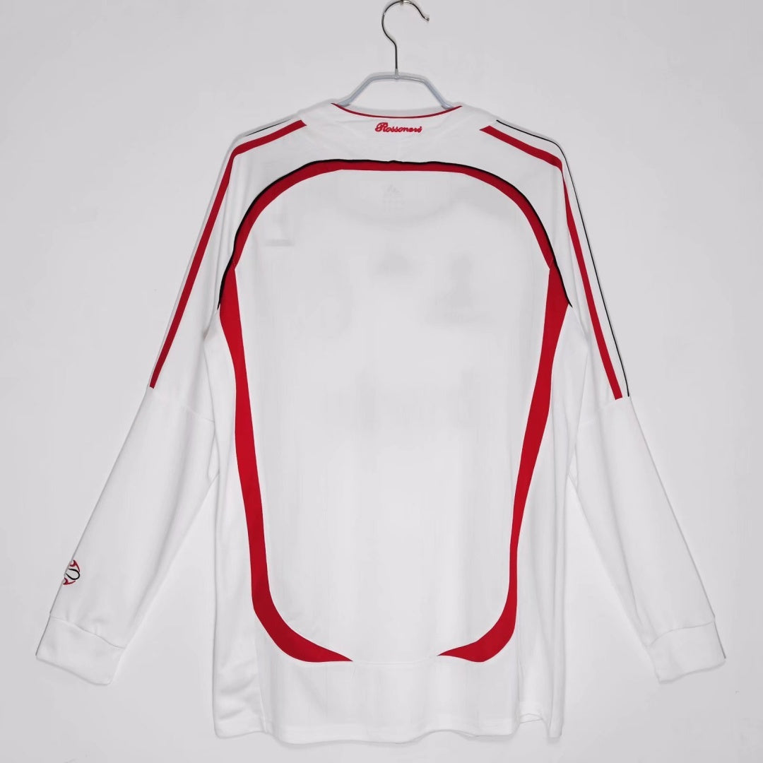 2006 2007 Maillot AC Milan Extérieur Rétro  Manches Longues