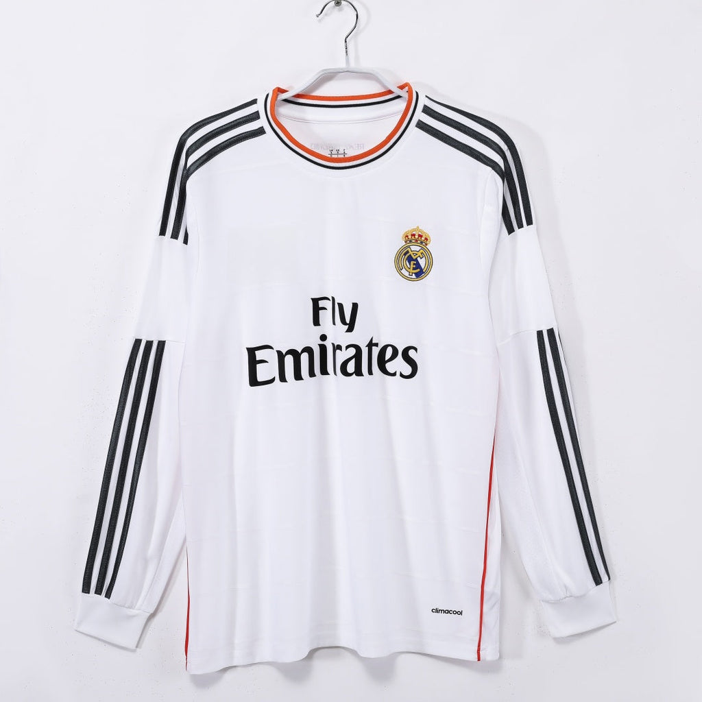 2013-2014 Maillot Retro Real Madrid Domicile  Manches Longues
