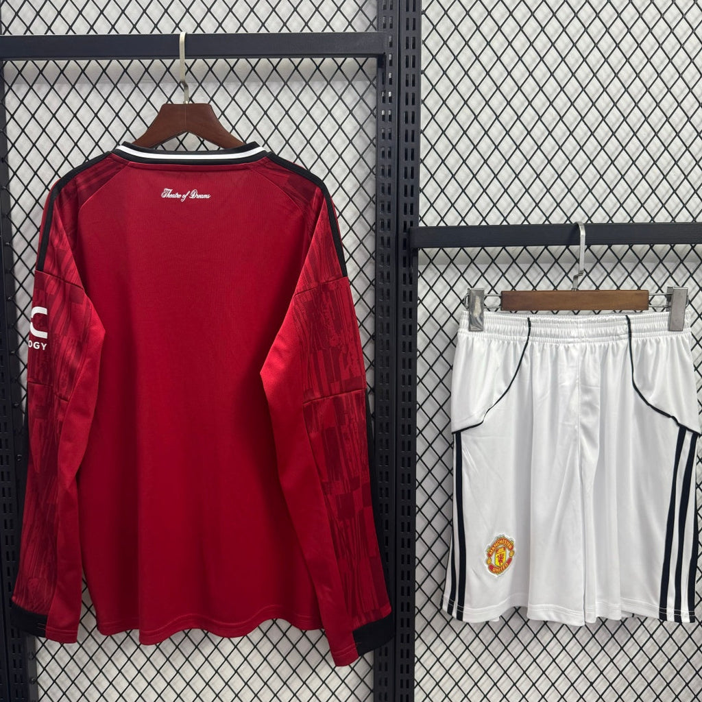 Ensemble 25/26 Manchester United Domicile Adult  Manches Longues
