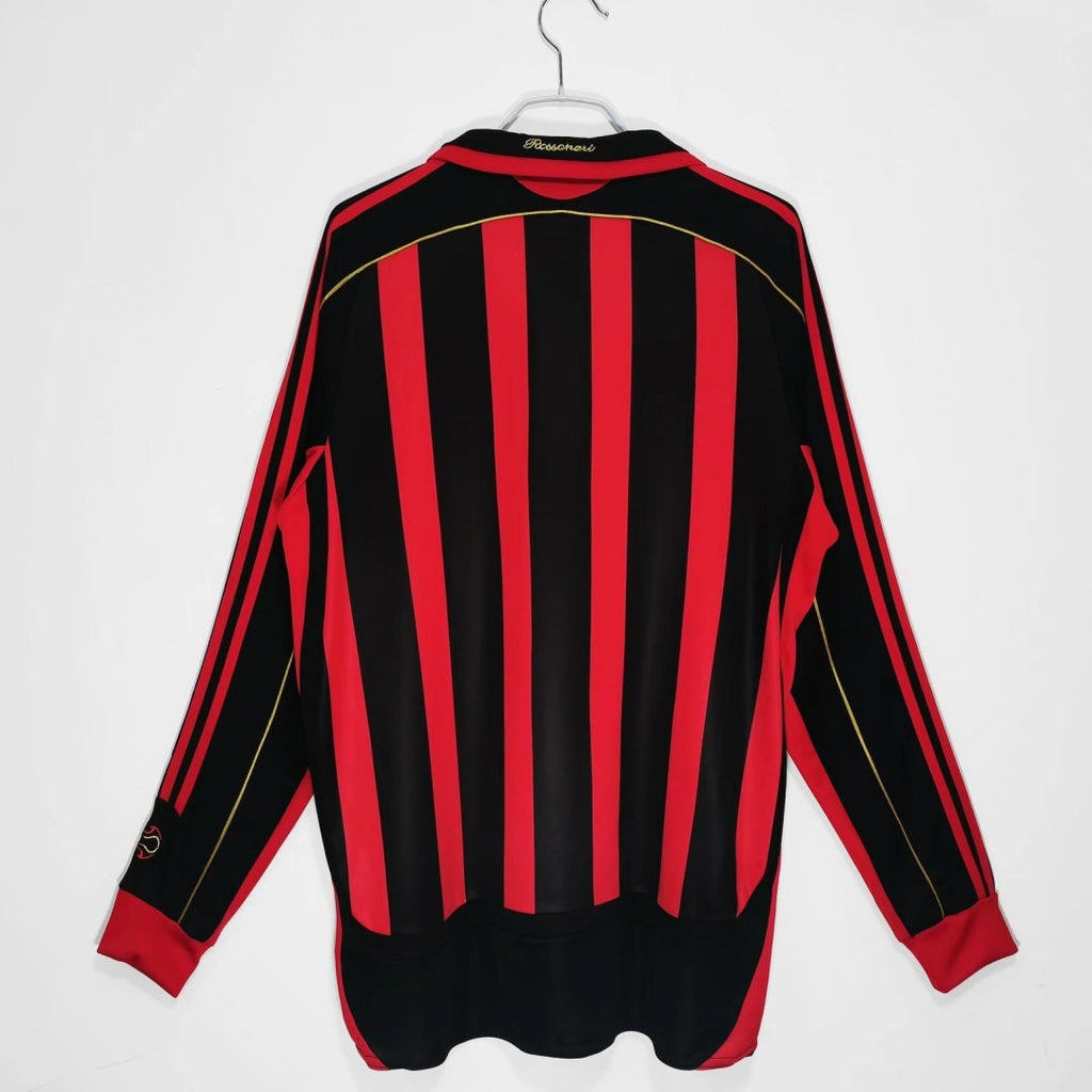2006-2007 Maillot AC Milan Domicile Rétro  Manches Longues