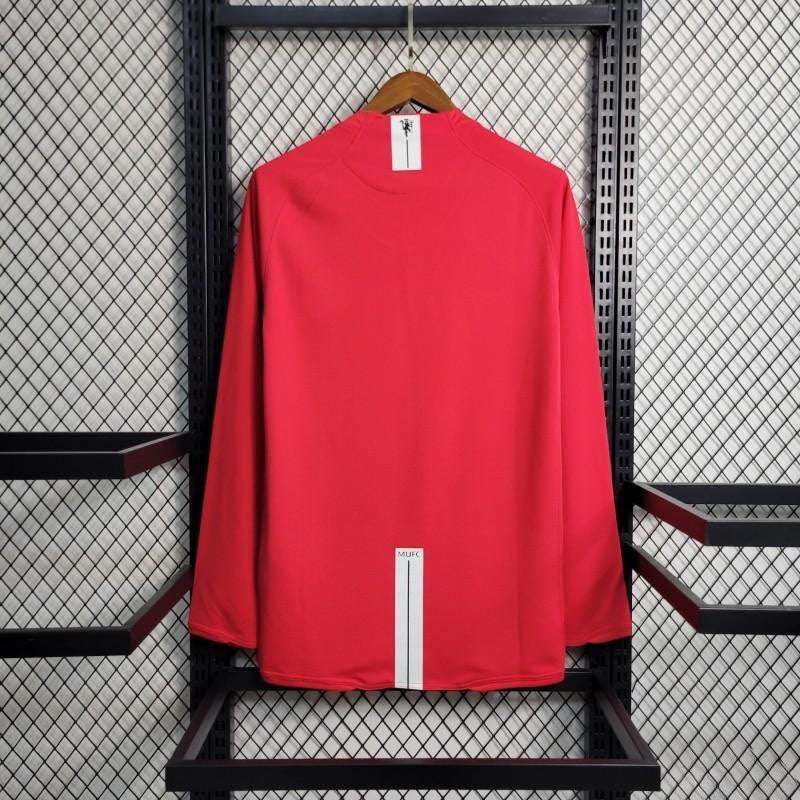 Maillot 07/08 Manchester United Manches Longues Domicile Rétro