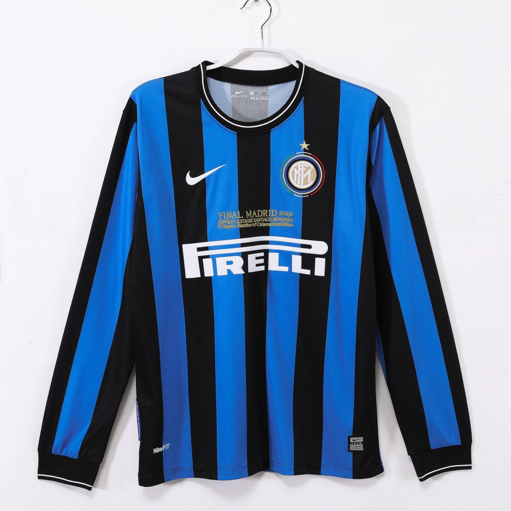 2009-2010 Maillot Retro Inter Milan Domicile Manches Longues
