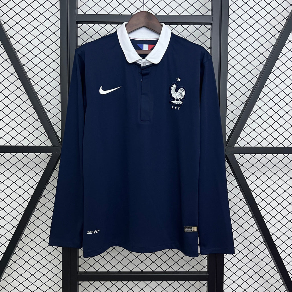 Maillot 2014 France Domicile Retro Manches Longues
