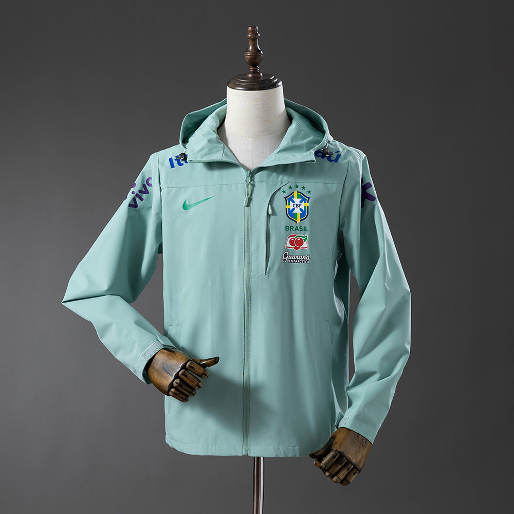 Veste coupe-vent Brésil Vert d’eau