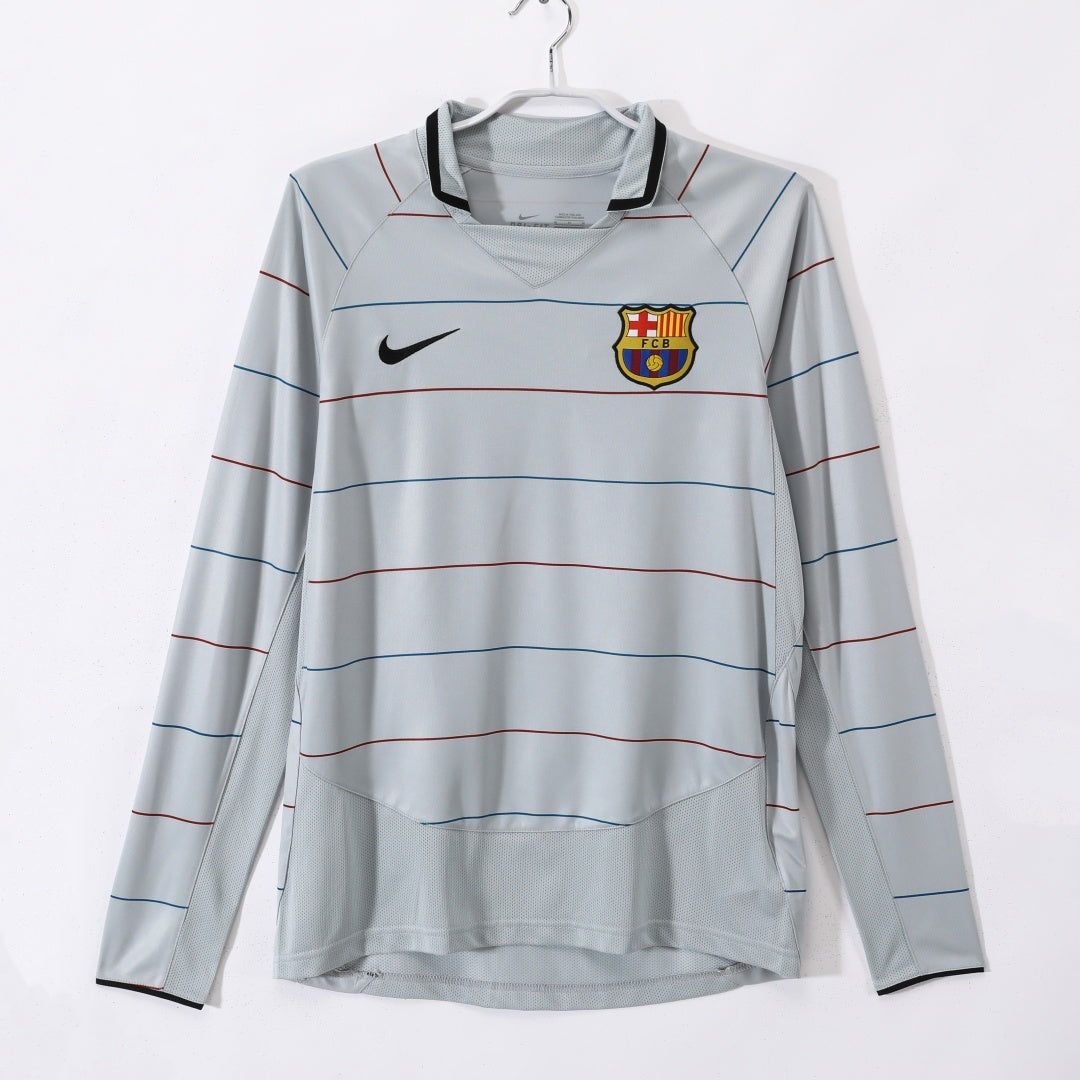 2003-2004 Maillot Barcelone Extérieur Rétro  Manches Longues