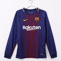 2017-2018 Maillot Barcelone Domicile Rétro  Manches Longues