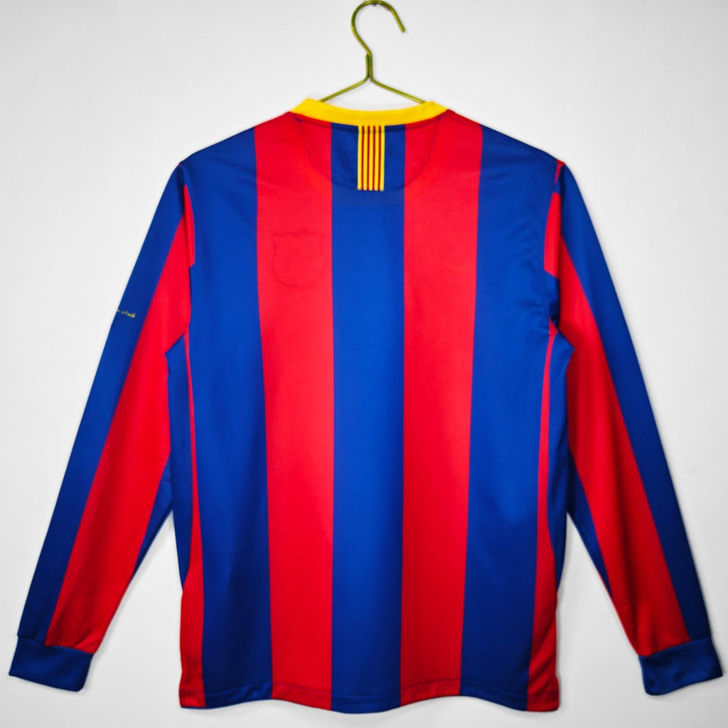 2010-2011 Maillot Barcelone Domicile Rétro  Manches Longues