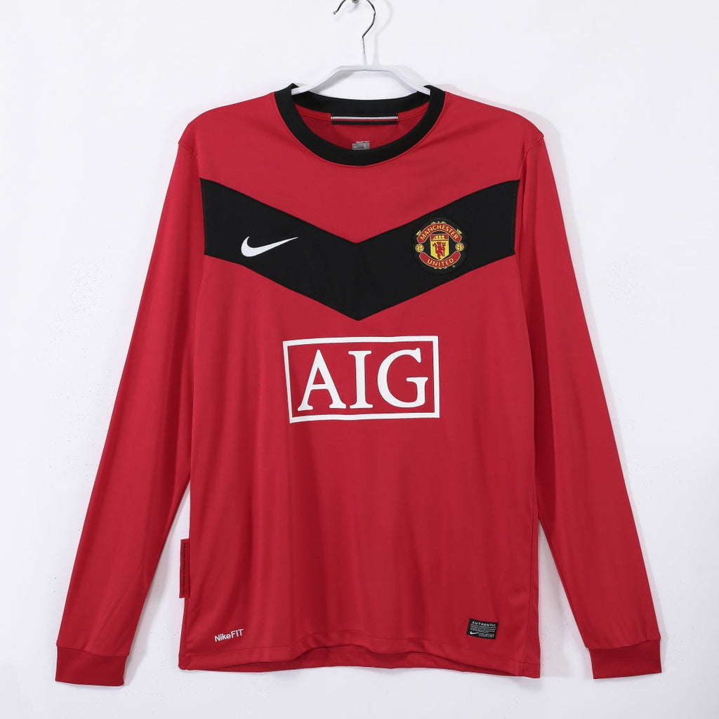 2010 Manchester United Domicile maillot Retro Manches Longues